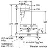 Bosch DFS097A51 Beépíthető Kihúzható páraelszívó LED világítás 1 db motor,729 m3/h,41-54 dB,89.8 cm széles,A