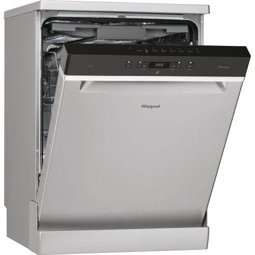 Whirlpool WFC 3C33 PF X Szabadonálló mosogatógép 14 teríték,9.5 L,8 prog.,43 dB,D,Felső evőeszk.,60 cm,Digit.kijelző,Autom.ajtónyit.