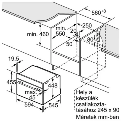 Bosch CFA634GS1 Beépíthető mikrohullámú sütő
