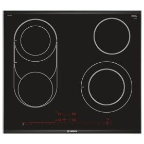   Bosch PKM675DP1D Beépíthető Kerámia főzőlap Fém keretes, 7800 W, Érintőszenzoros, Gyerekzár, Booster funkció