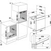 Whirlpool AKZ9 6230 NB Beépíthető Sütő 16 funkcióval,73 L,Teleszkópos sütősín,Katalitikus