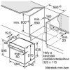 Bosch HBA573EB0 Beépíthető Sütő 5 funkcióval,71 L,Teleszkópos sütősín,Pirolitikus