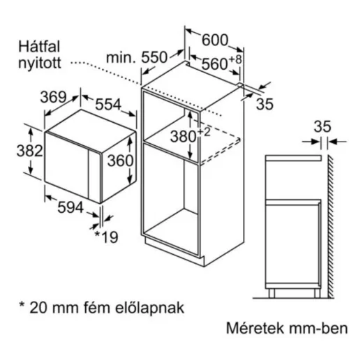Bosch BFL553MS0 Beépíthető mikrohullámú sütő