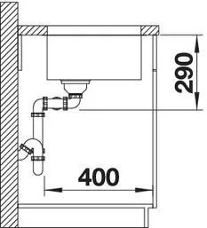 Blanco Andano 400/400-U Rozsdamentes mosogatótál (522987)