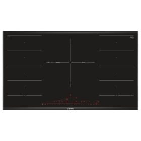   Bosch PXV975DV1E Beépíthető Indukciós főzőlap Fém keretes,11000 W,Érintőszenzoros,Gyerekzár,3 fázisra köthető
