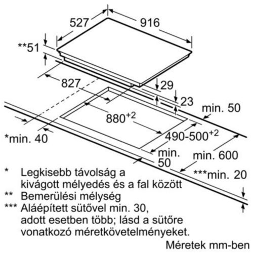 Bosch PXV975DV1E Beépíthető Indukciós főzőlap Fém keretes,11000 W,Érintőszenzoros,Gyerekzár,3 fázisra köthető