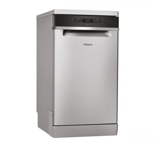 Whirlpool WSFO 3T125 6PC X Szabadonálló mosogatógép 10 teríték,6 L,7 prog.,45 dB,E,Alsó evőeszk.,45 cm,Digit.kijelző,Autom.ajtónyit.