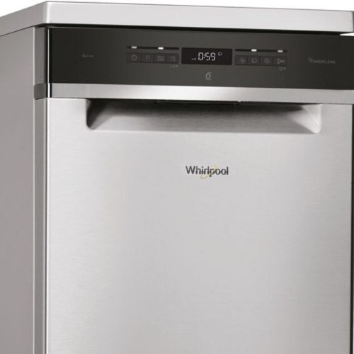 Whirlpool WSFO 3O34 PF X Szabadonálló mosogatógép 10 teríték,9 L,7 prog.,44 dB,D,Felső evőeszk.,45 cm,Digit.kijelző,Autom.ajtónyit.