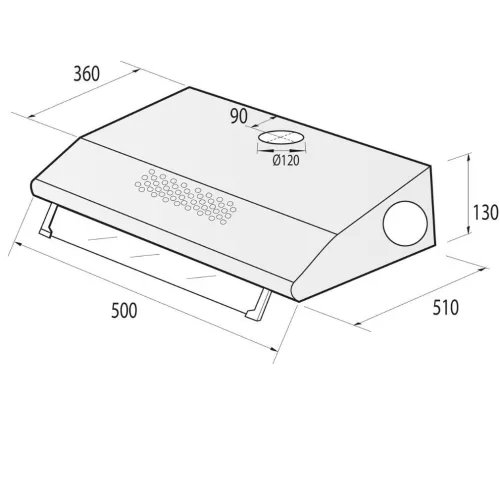 Mora OP530W Standard páraelszívó LED világítás 1 db motor,183 m3/h,57-63 dB,50 cm széles,C