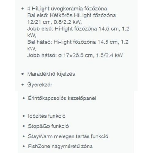 Gorenje ECT643SYW Beépíthető Kerámia főzőlap Keret nélküli,7000 W,Érintőszenzoros,Gyerekzár,nélkül