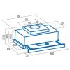 Cata TFH-6630 BK Beépíthető Kihúzható páraelszívó LED világítás  1 db motor, 1000 m3/h,  47-68 dB zajszint,  60 cm széles,  A+ Energiaosztály