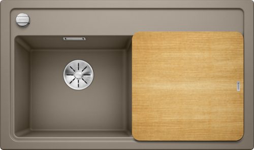 Blanco ZENAR 45S Silgránit Tartufo színű-EXC balos fa tart.Gránit mosogatótál (523848)
