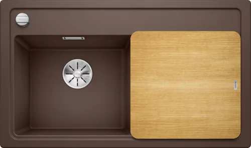 Blanco ZENAR 45S Silgránit Kávé színű-EXC balos fa tart.Gránit mosogatótál (523849)