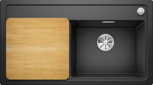 Blanco ZENAR 5S Silgránit Antracit színű-EXC jobbos fa tart.Gránit mosogatótál (523896)