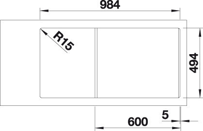 Blanco COLLECTIS 6S Silgránit Fehér színű-EXC Gránit mosogatótálca (523348)