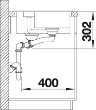 Blanco COLLECTIS 6S Silgránit Tartufo színű-EXC Gránit mosogatótálca (523351)