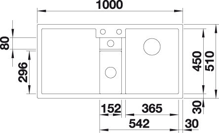Blanco COLLECTIS 6S Silgránit Kávé színű-EXC Gránit mosogatótálca (523353)