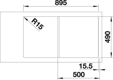 Blanco AXIA III 5S Silgránit Kávé színű fa tart.Gránit mosogatótál (523214)