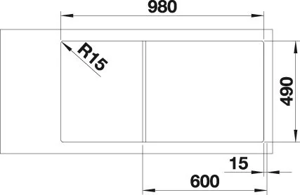 Blanco AXIA III XL 6S Silgránit Fehér színű fa tart.Gránit mosogatótál (523504)
