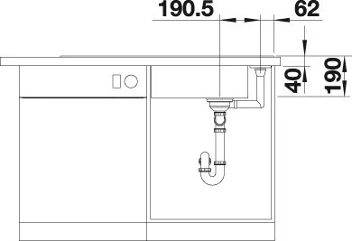Blanco AXIA III XL 6S Silgránit Fehér színű fa tart.Gránit mosogatótál (523504)