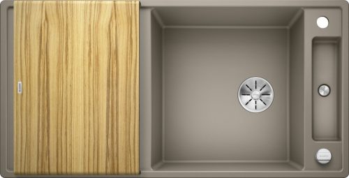 Blanco AXIA III XL 6S Silgránit Tartufo színű fa tart.Gránit mosogatótál (523507)