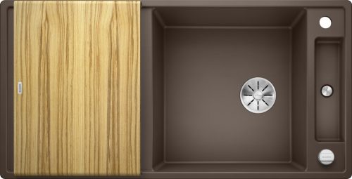 Blanco AXIA III XL 6S Silgránit Kávé színű fa tart.Gránit mosogatótál (523509)