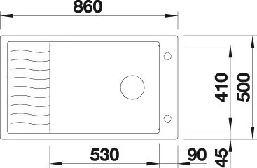 Blanco ELON XL 8S Silgránit Palaszürke színű Gránit mosogatótál (524871)