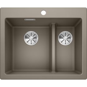   Blanco PLEON 6 Split-PD Tartufo színű tart.nélkül Gránit mosogatótál (521696)