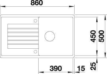 Blanco ZIA 5S Silgránit Kávé színű Gránit mosogatótál (520519)
