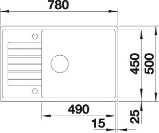 Blanco ZIA XL 6S Comp.fehér exc.n.Gránit mosogatótál (523277)