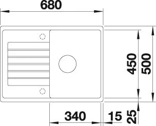 Blanco ZIA 45-S Compact PD Kávé színű Gránit mosogatótál (524730)
