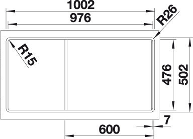 Blanco ANDANO XL 6S-IF jobbos tart.selyemfényű Rozsdamentes mosogatótál (522999)