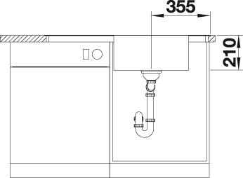 Blanco ANDANO XL 6S-IF balos tart.selyemfényű Rozsdamentes mosogatótál (523000)