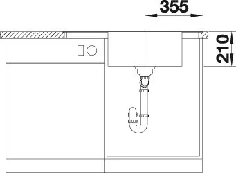 Blanco ANDANO XL 6S-IF Compact balos selyemfényű Rozsdamentes mosogatótál (523002)