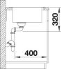 Blanco ANDANO XL 6S-IF Compact balos selyemfényű Rozsdamentes mosogatótál (523002)