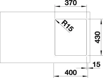 Blanco ANDANO 340-IF selyemfényű Rozsdamentes mosogatótál (522953)