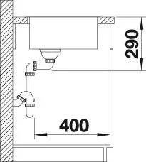 Blanco ANDANO 340-IF selyemfényű Rozsdamentes mosogatótál (522953)