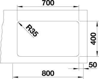 Blanco ETAGON 700-U selyemf.exc.nélk.InFino Rozsdamentes mosogatótálca (524270)