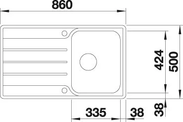 Blanco LEMIS 45S-IF-EXC két furattal Rozsdamentes mosogatótál (523031)