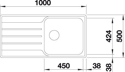 Blanco LEMIS XL 6S-IF csaplyuk nélk.Rozsdamentes mosogatótál (523034)