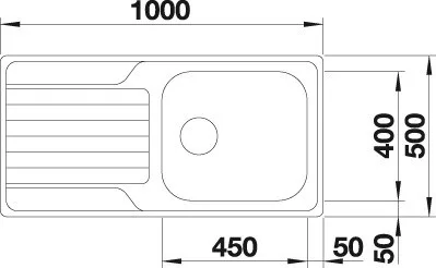 Blanco DINAS XL 6S csaplyuk nélkül Rozsdamentes mosogatótál (524254)