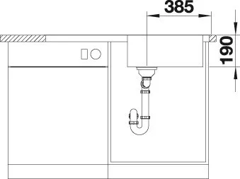 Blanco DINAS XL 6S csaplyuk nélkül Rozsdamentes mosogatótál (524254)