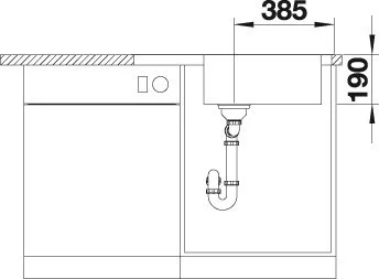 Blanco DINAS XL 6S Compact csaplyuk nélkül Rozsdamentes mosogatótál (525121)