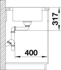 Blanco DINAS XL 6S Compact csaplyuk nélkül Rozsdamentes mosogatótál (525121)