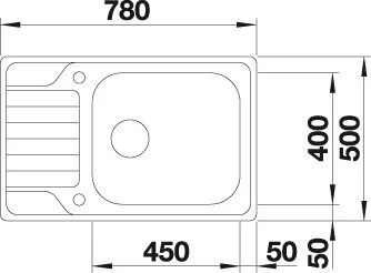 Blanco DINAS XL 6S-EXC Compact két furattal Rozsdamentes mosogatótál (525120)