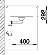 Blanco DINAS XL 6S-EXC Compact két furattal Rozsdamentes mosogatótál (525120)