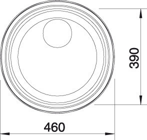 Blanco RONDOSOL 18/10 mos.3 1/2" lef.Rozsdamentes mosogatótál (513306)