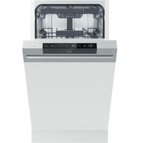   Gorenje GI561D10S Beépíthető mosogatógép, 10 teríték,9 L,7 prog.,45 dB,D,Felső evőeszk.,45 cm,Digit.kijelző,Autom.ajtónyit.