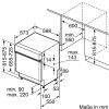 Neff S145ECS11E Beépíthető mosogatógép, 13 teríték,9.5 L,6 prog.,44 dB,C,Felső evőeszk.,60 cm,Digit.kijelző,Autom.ajtónyit.nélkül