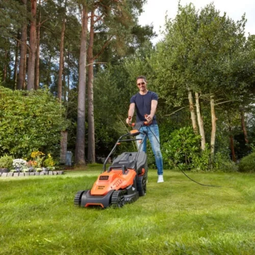 Black and Decker BEMW471ES-QS Elektromos fűnyíró innovatív elforgatható fogantyúval